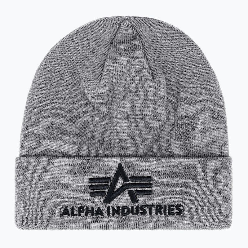 Шапка 3D на Alpha Industries grey heather