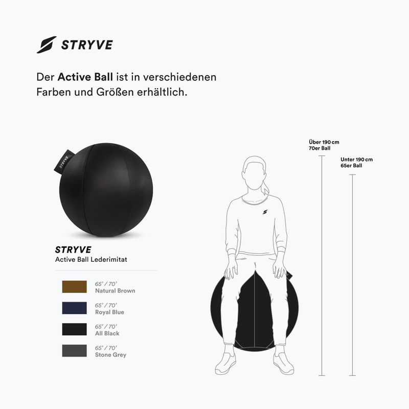 Гимнастическа топка STRYVE Active 70 cm black 4