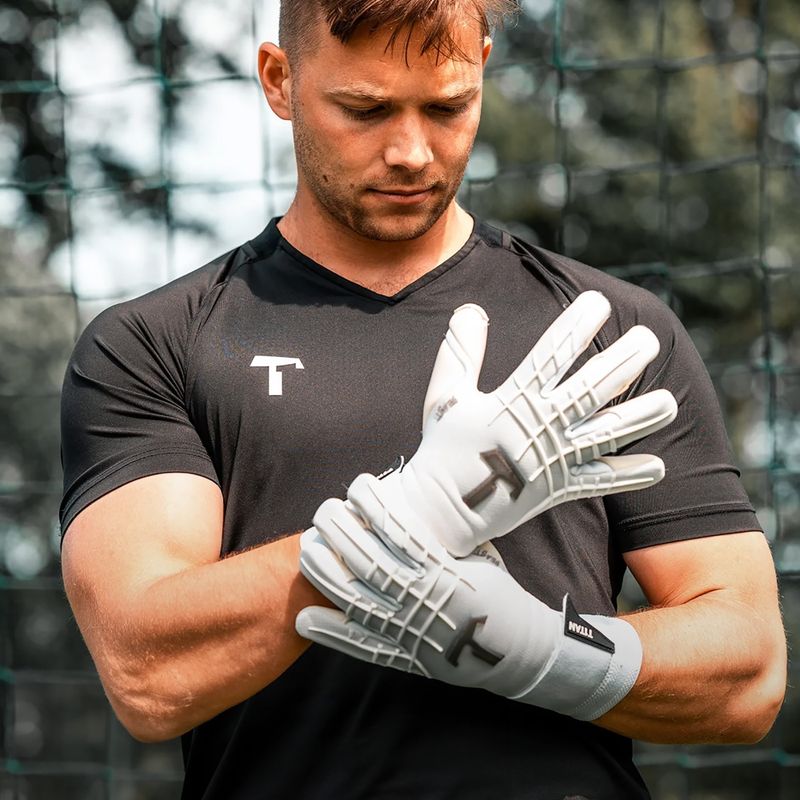 T1TAN Beast 3.0 Вратарски ръкавици бели 5