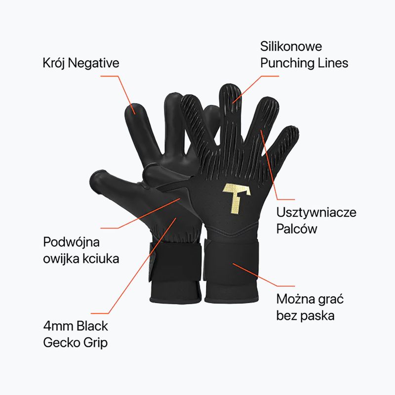 T1TAN Rebel 2.0 Вратарски ръкавици Black-Out FP black 3