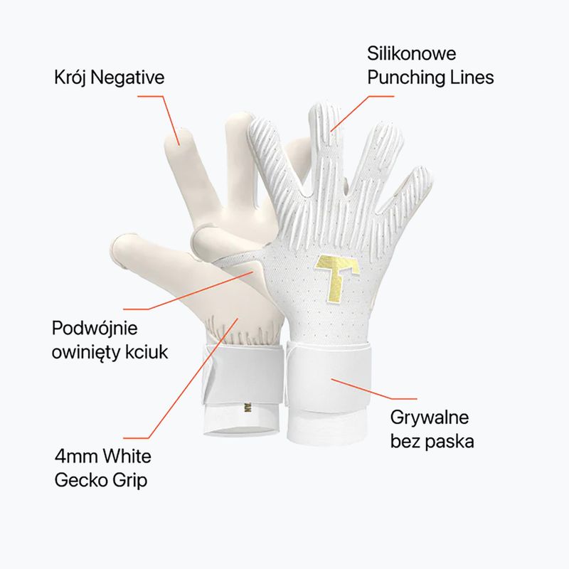 T1TAN Rebel 2.0 Вратарски ръкавици White-Out white 3