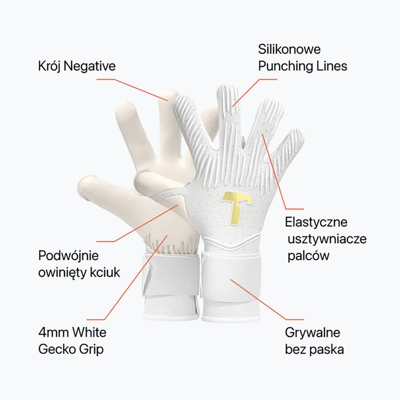 T1TAN Rebel 2.0 White-Out FP бели вратарски ръкавици 3