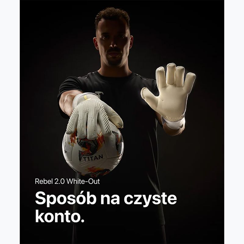 T1TAN Rebel 2.0 White-Out FP бели вратарски ръкавици 6