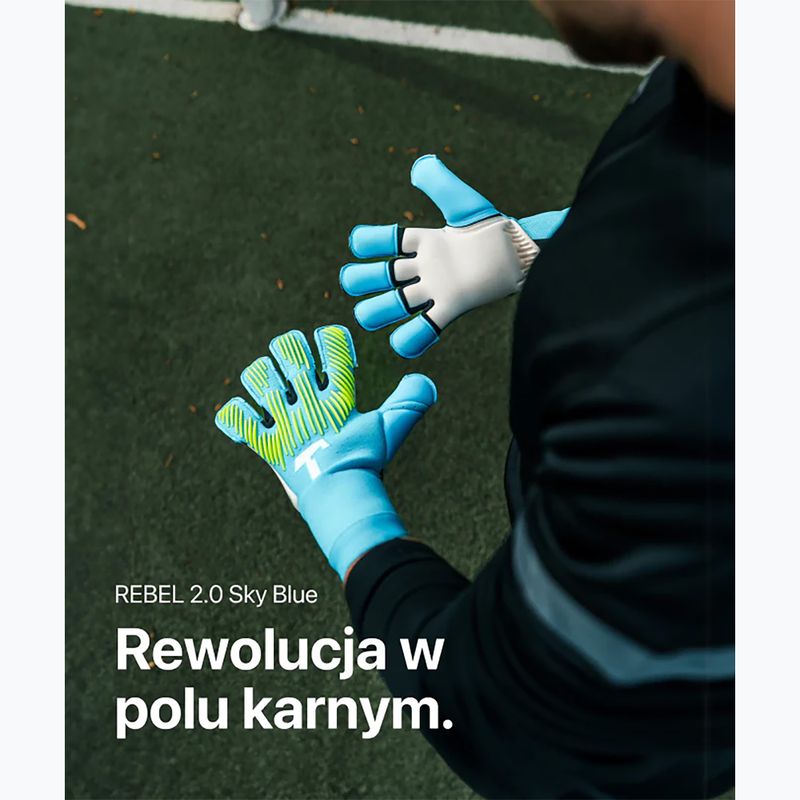 T1TAN Rebel 2.0 Sky Blue FP синя вратарска ръкавица 6