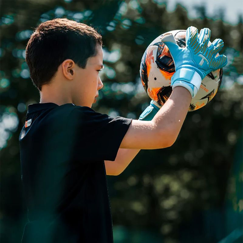 Детски вратарски ръкавици T1TAN Rebel 2.0 Sky Blue Junior sky blue/white 2