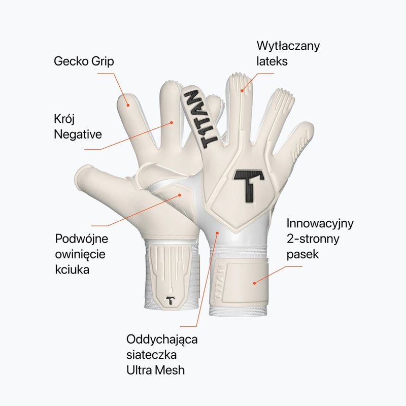 Вратарски ръкавици T1TAN Legend 1.0 white out 2