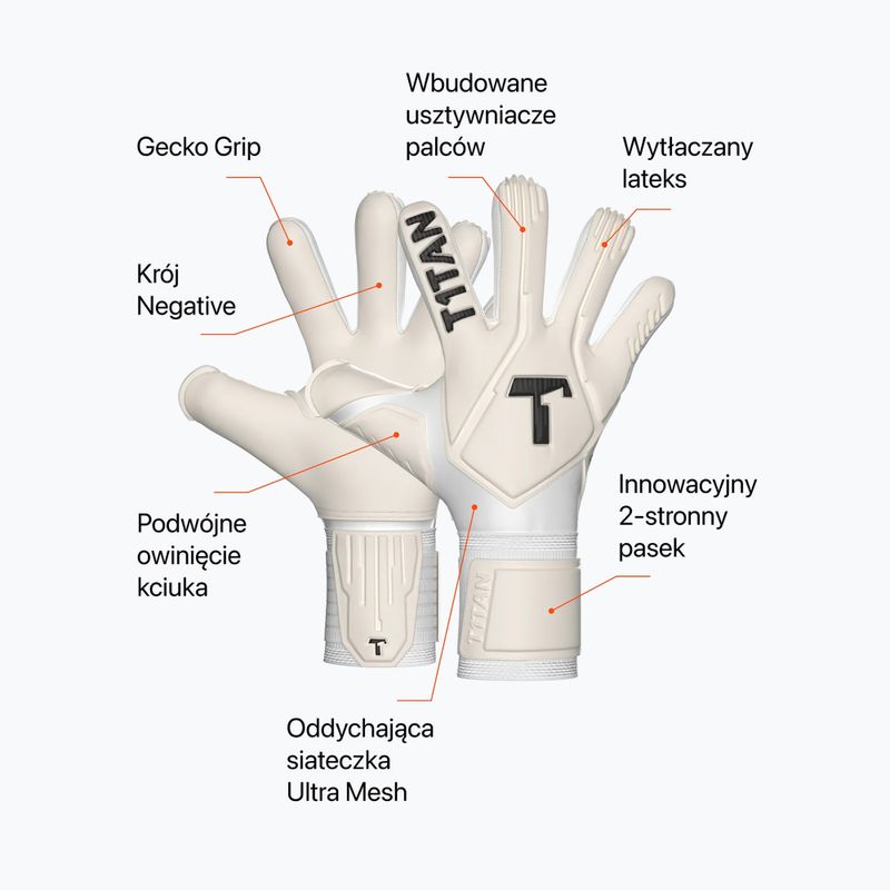 Вратарски ръкавици T1TAN Legend 1.0 FP white out (fp) 2