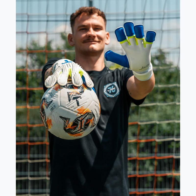 Вратарски ръкавици  T1TAN Rebel 2.0 X LORIS_GK white/blue/yellow 5