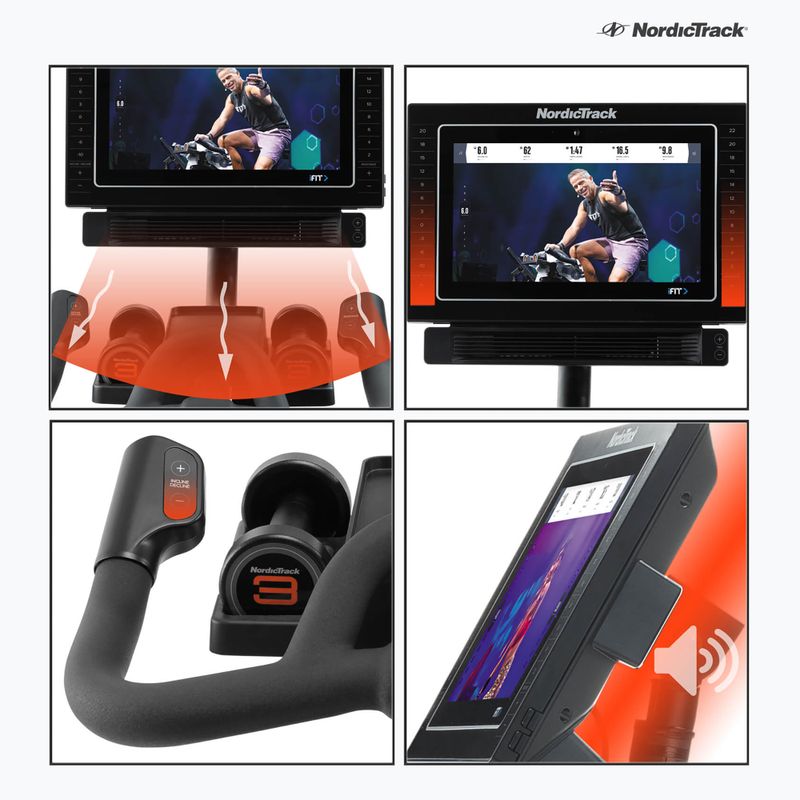 NordicTrack Търговски S15i въртящ се велосипед 11