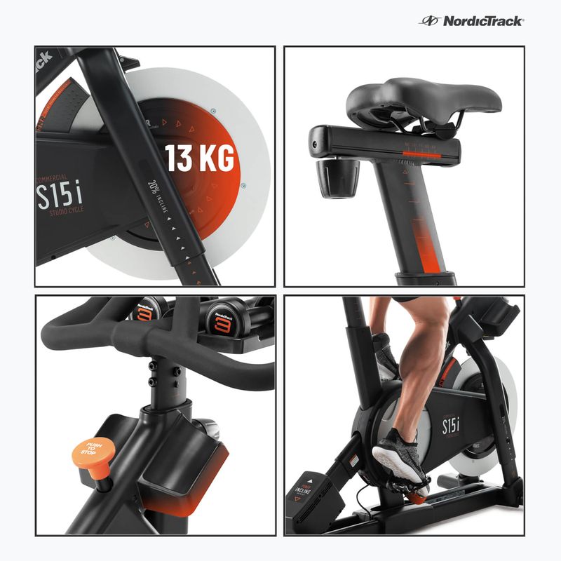 NordicTrack Търговски S15i въртящ се велосипед 12