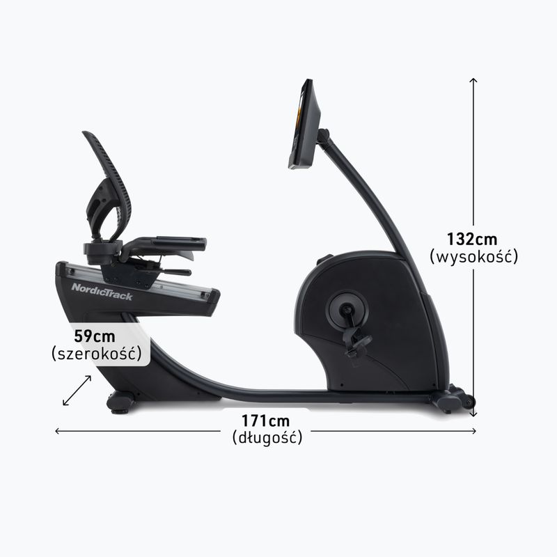 Хоризонтален стационарен велосипед NordicTrack G10 black 2