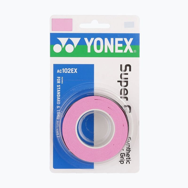 Обвивки за ракета за бадминтон YONEX AC 102 EX 3 бр. френски розов