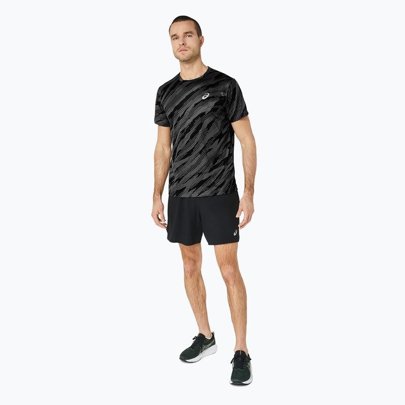 Мъжка тениска за бягане ASICS All Over Print Top graphite grey/performance black 2