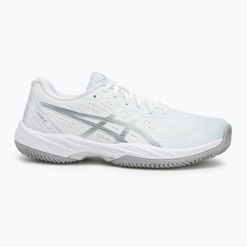 Дамски обувки за тенис ASICS Gel-Game 9 Clay/OC white/pure silver 2