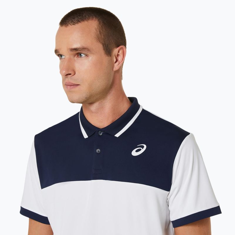 Мъжка поло тениска ASICS Court Polo brilliant white/midnight 4