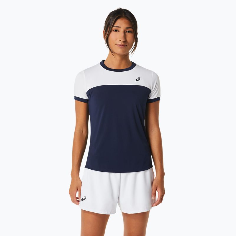 Дамска тениска ASICS Court SS Top midnight/brilliant white