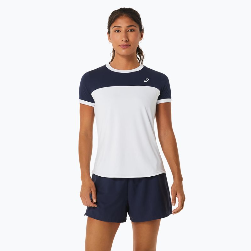 Дамска тениска ASICS Court SS Top brilliant white/midnight