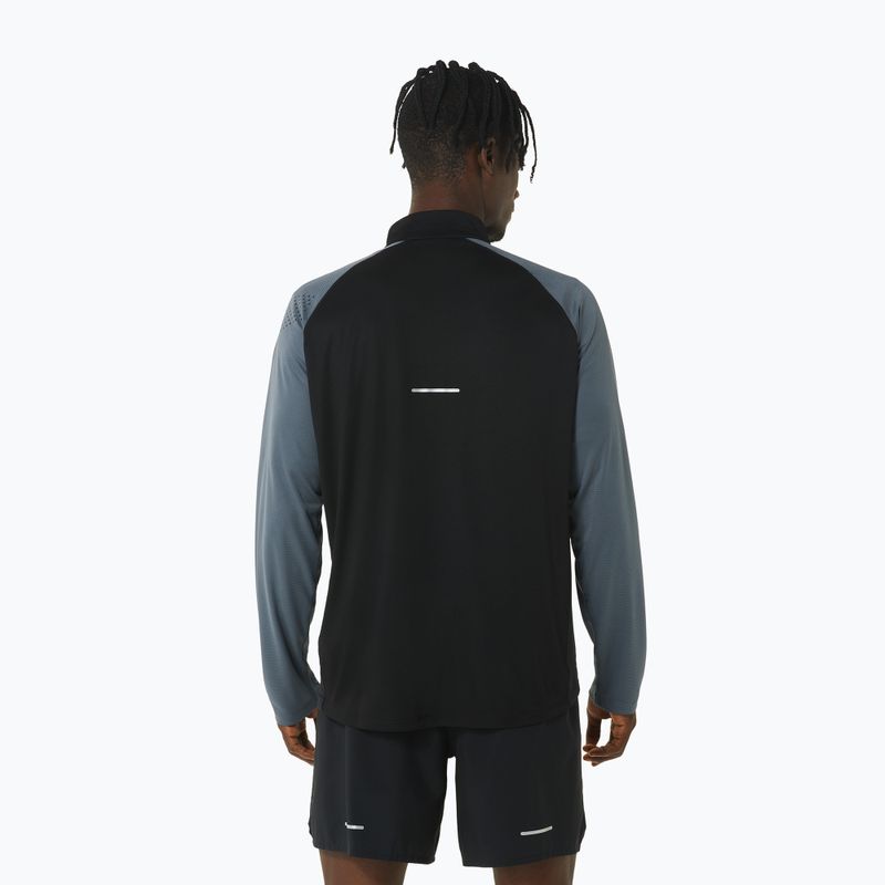 Мъжки ASICS Icon 1/2 Zip performance black/carrier grey за бягане с дълъг ръкав 3