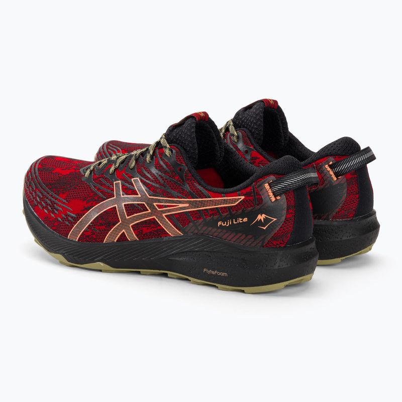 ASICS Fuji Lite 3 електрически червени/черни мъжки обувки за бягане 3