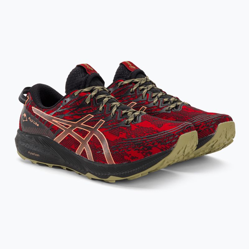 ASICS Fuji Lite 3 електрически червени/черни мъжки обувки за бягане 4