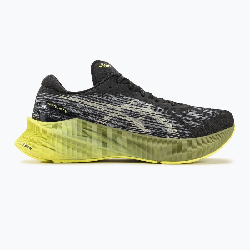 ASICS Novablast 3 black/dried leaf green мъжки обувки за бягане 2