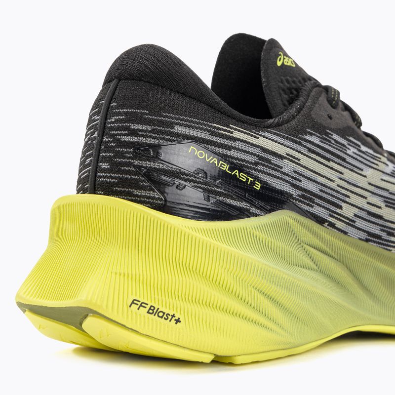 ASICS Novablast 3 black/dried leaf green мъжки обувки за бягане 9