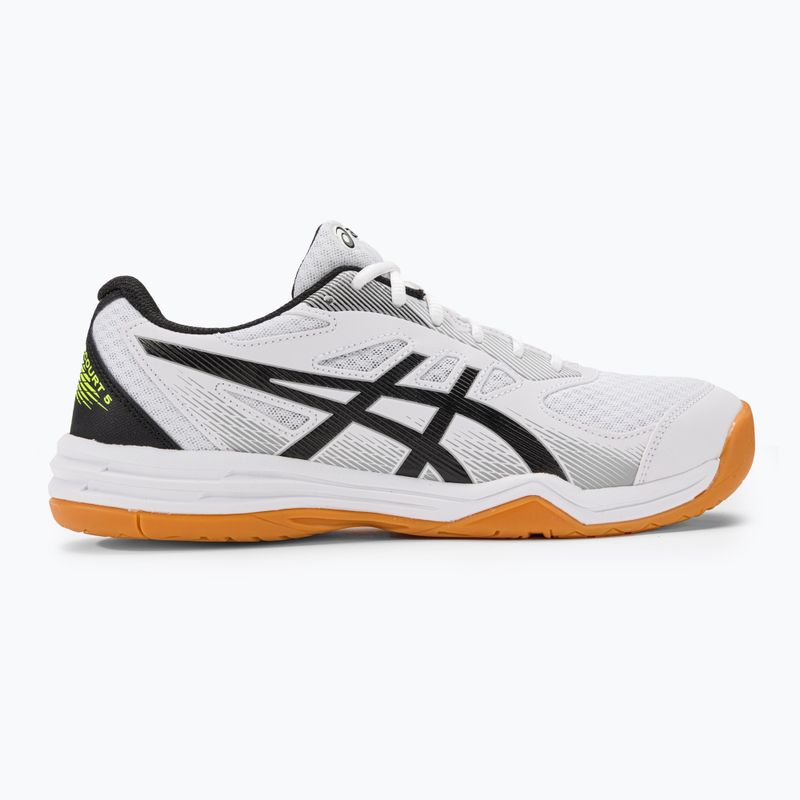 Мъжки обувки за скуош ASICS Upcourt 5 white / safety yellow 2