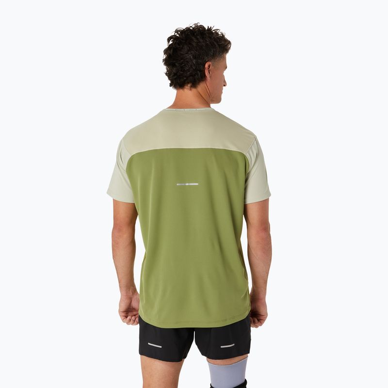 Мъжка тениска за бягане ASICS Race Top performance dry leaf green/cactus 3