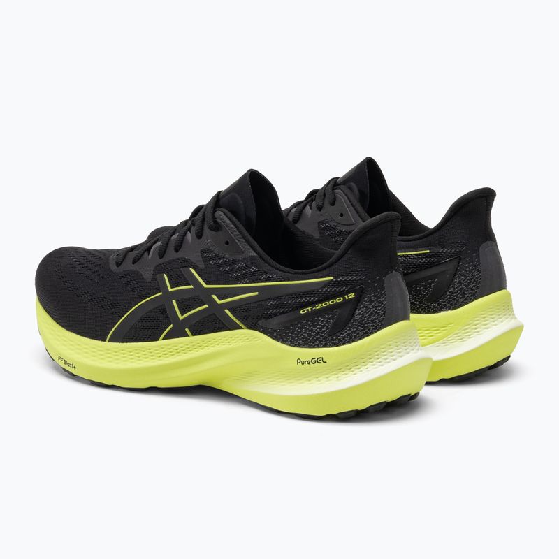 ASICS GT-2000 12 черни/жълти мъжки обувки за бягане 3