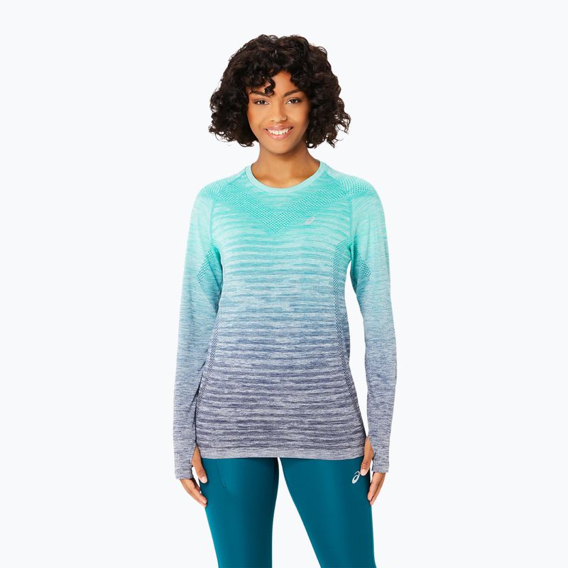 Дамски ASICS Seamless aurora green/blue expanse running longsleeve