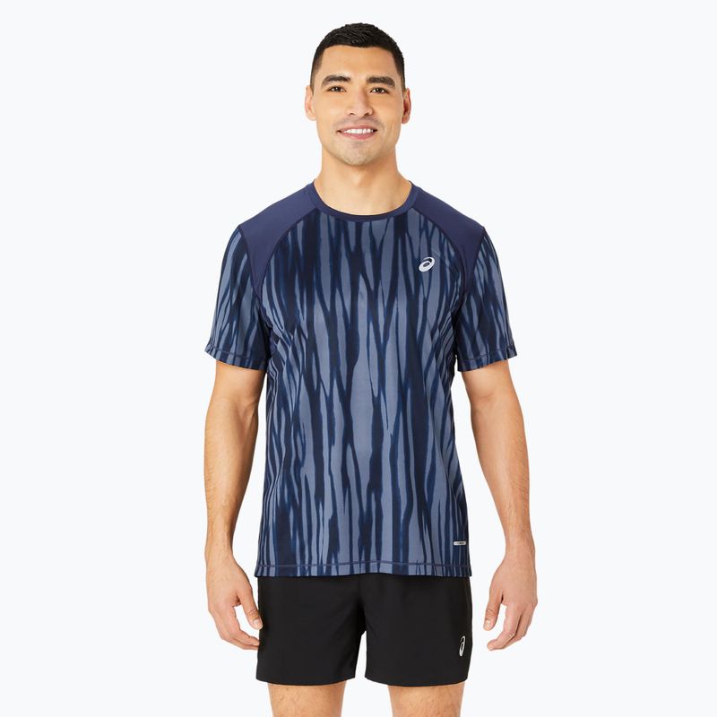 Мъжка тениска за бягане ASICS Road All Over Print Top blue expanse/midnight