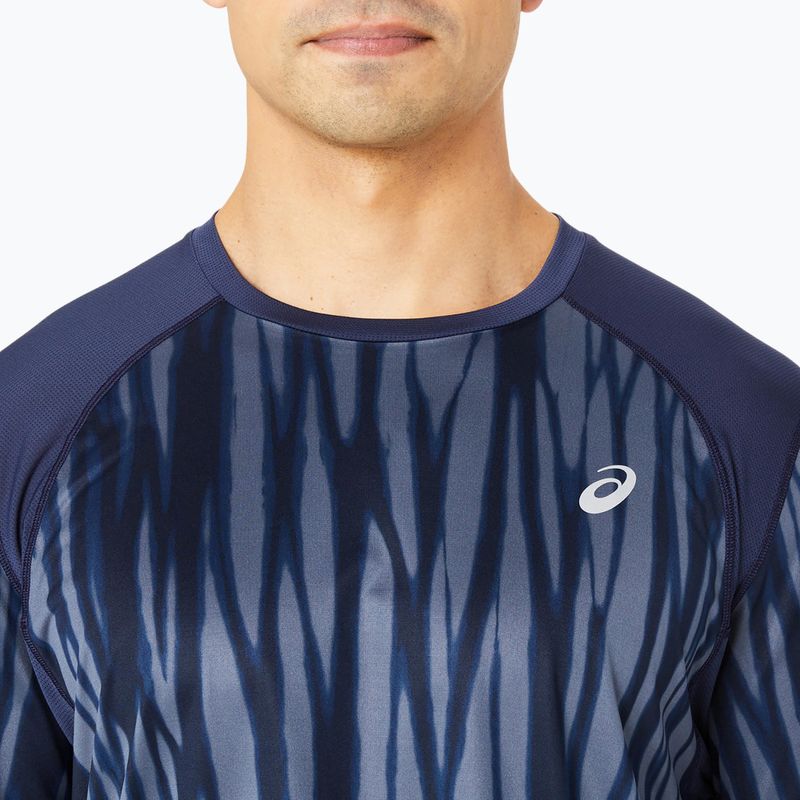 Мъжка тениска за бягане ASICS Road All Over Print Top blue expanse/midnight 4