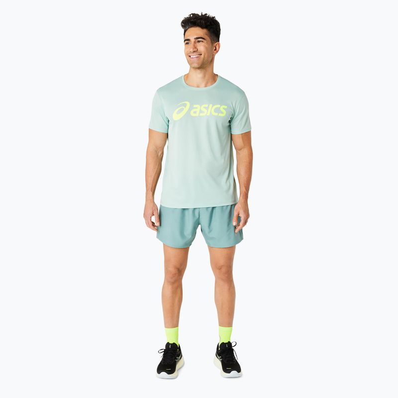 Мъжка тениска за бягане ASICS Core Top light celadon/safety yellow 2