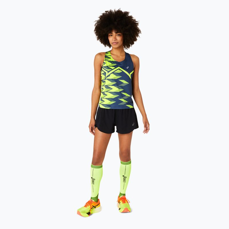 Дамски потник за бягане ASICS Light Graphic Tank french blue/safety yellow 2
