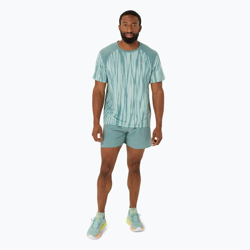 Мъжка тениска за бягане ASICS Road All Over Print Top light celadon/целадън 2