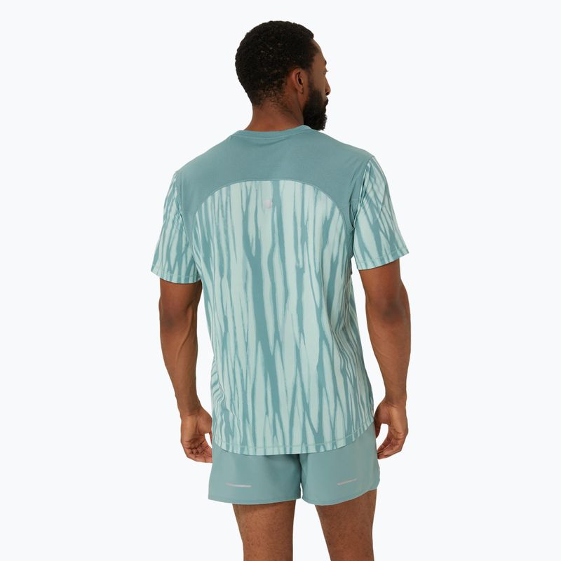 Мъжка тениска за бягане ASICS Road All Over Print Top light celadon/целадън 3