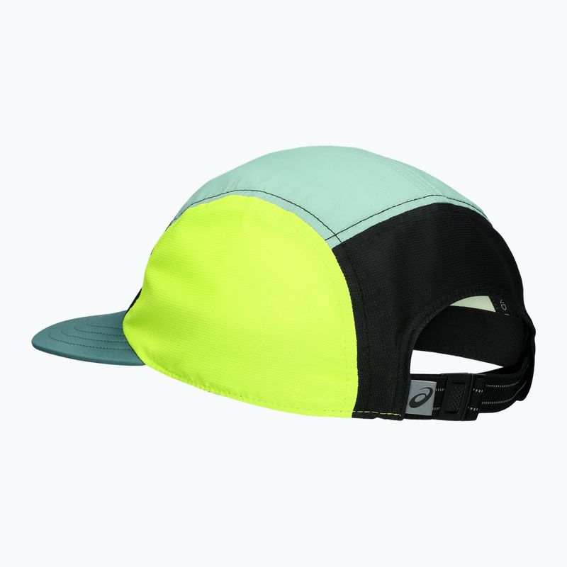 Бейзболна шапка ASICS 5 Panel celadon/safety yellow 2