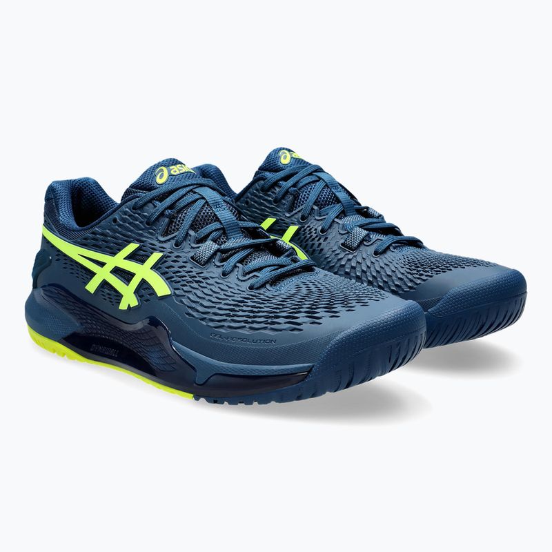 Мъжки обувки за тенис ASICS Gel-Resolution 9 mako blue/safety yellow 10