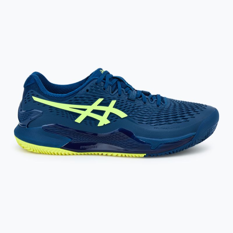 Мъжки обувки за тенис ASICS Gel-Resolution 9 Clay mako blue/safety yellow 2