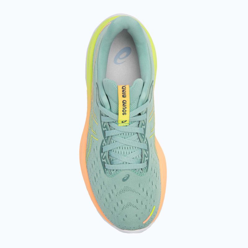 Дамски обувки за бягане ASICS Gel-Cumulus 26 Paris light celadon/safety yellow 5