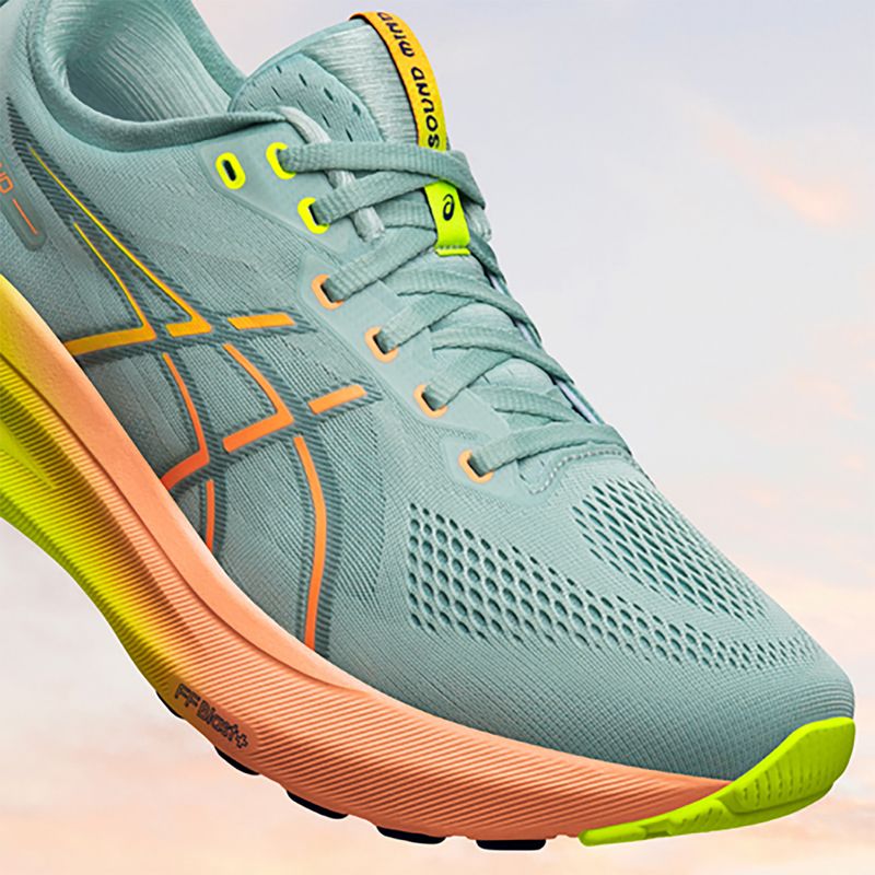 Дамски обувки за бягане ASICS Gel-Kayano 31 Paris light celadon/safety yellow 13
