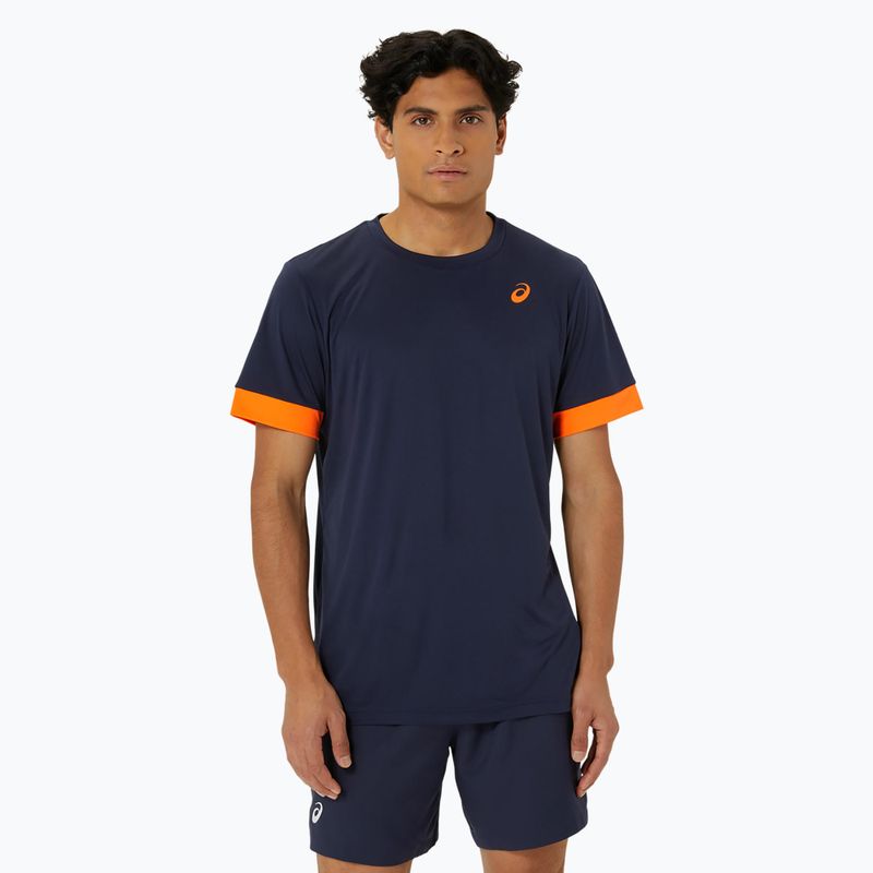 Мъжка тениска ASICS Court SS Top midnight/shocking orange