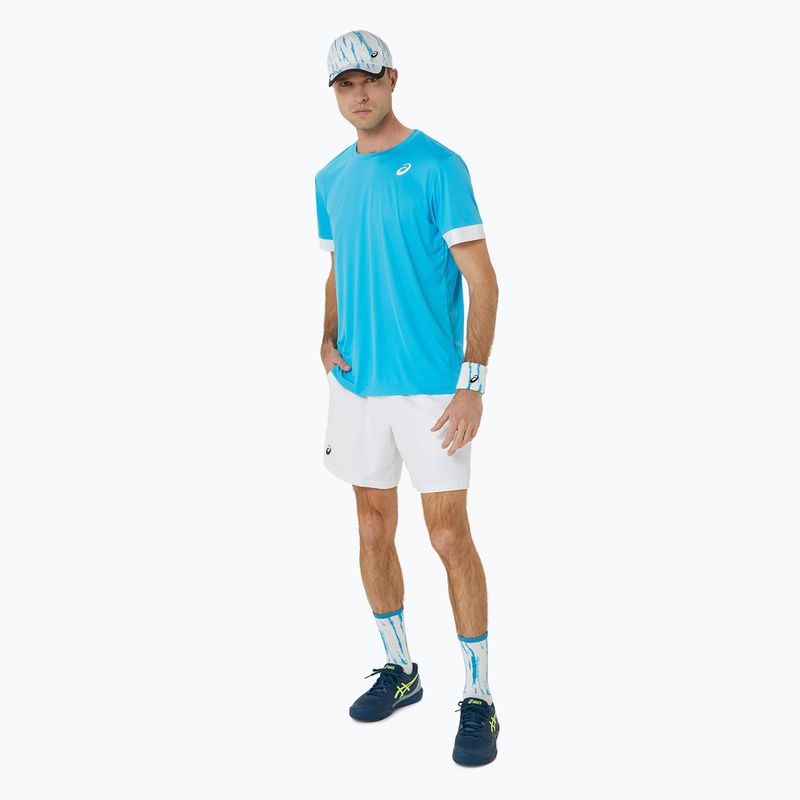 Мъжка тениска ASICS Court SS Top digital aqua/brilliant white 2