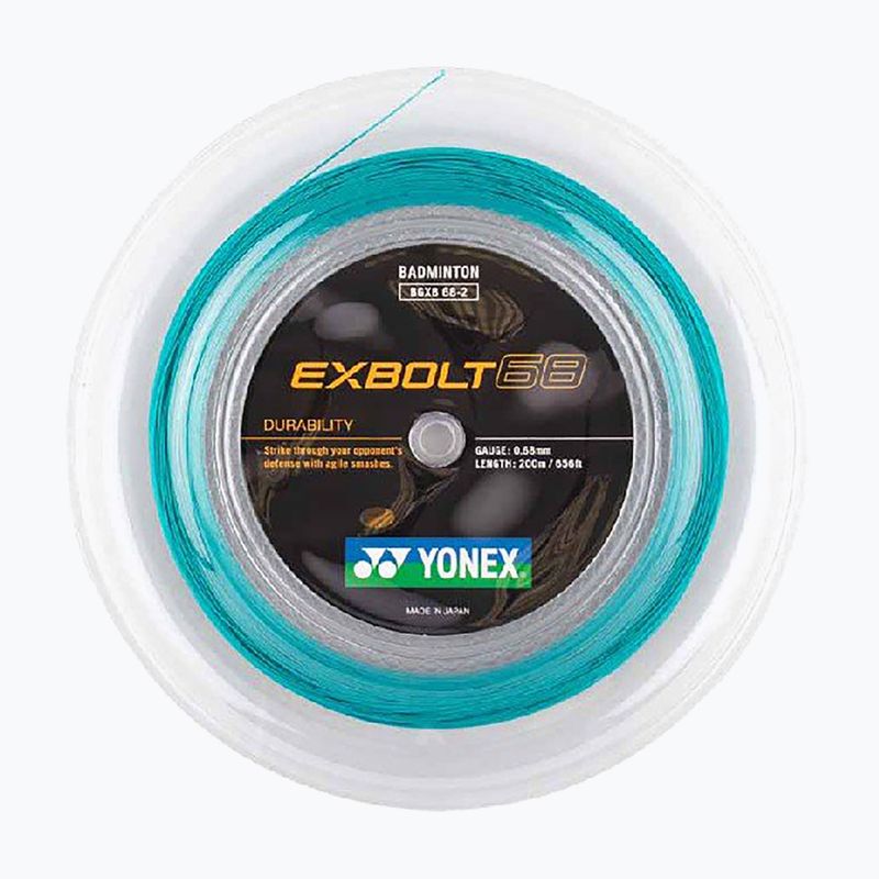 Струна за бадминтон YONEX Exbolt 68 Комплект 10 м тюркоаз