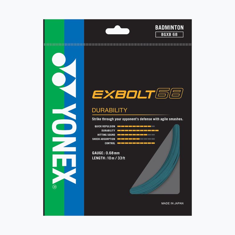 Струна за бадминтон YONEX Exbolt 68 Комплект 10 м тюркоаз 2