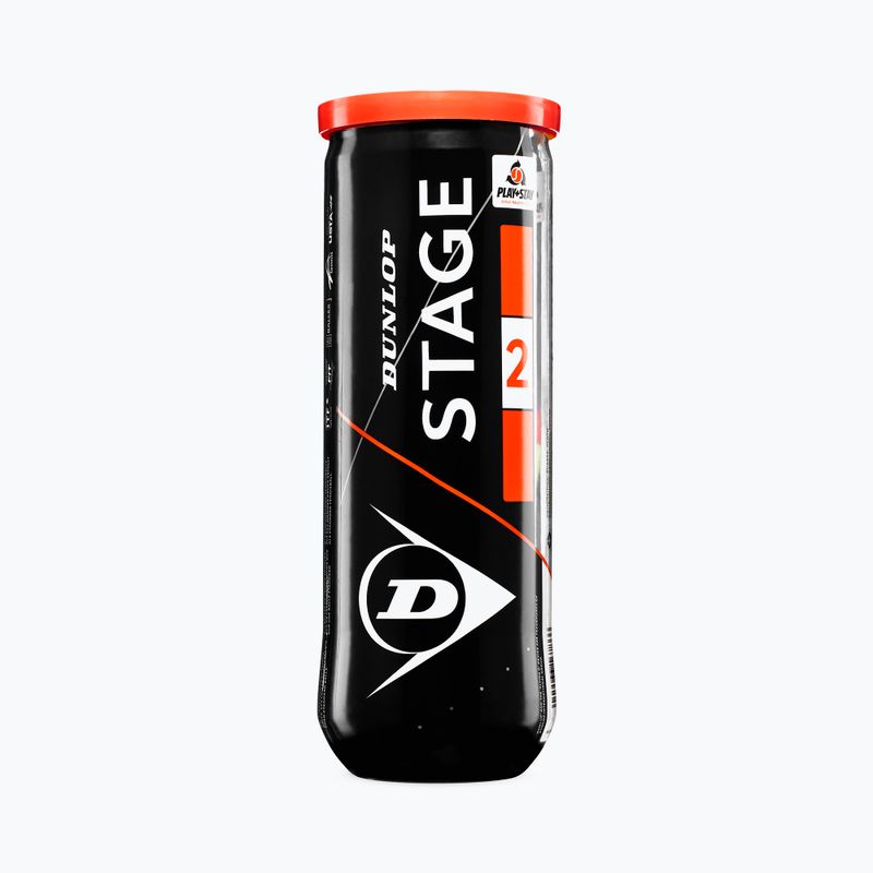Детски топки за тенис Dunlop Stage 2 3 бр. оранжеви/жълти 601339 2