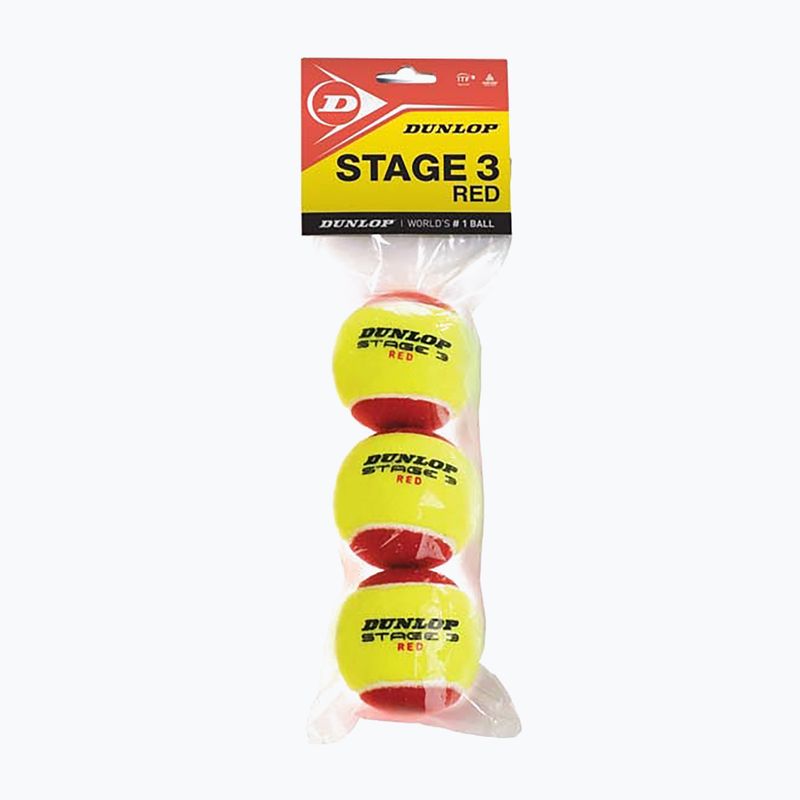 Детски топки за тенис Dunlop Stage 3 3 бр. червено/жълто 601340