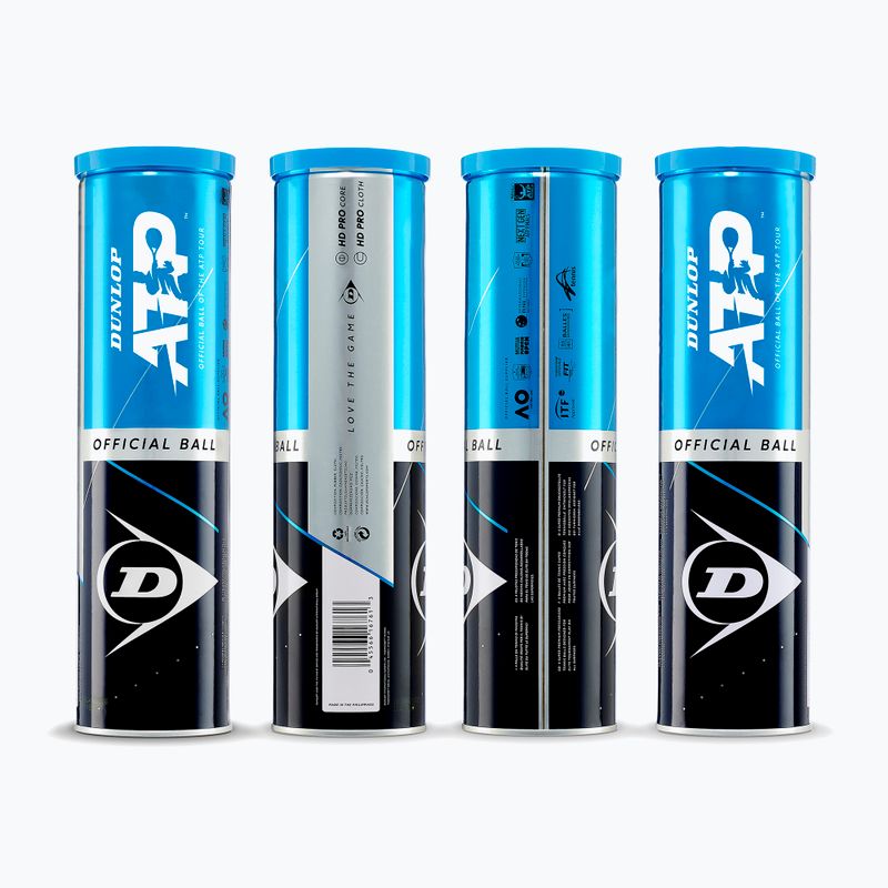 Тенис топки Dunlop ATP Tour 4 pack green 3