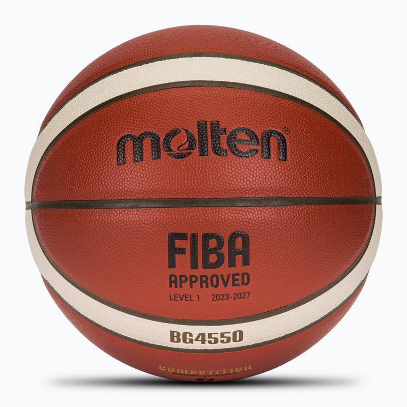 Баскетболна топка Molten basketball B7G4550 FIBA brown размер 7