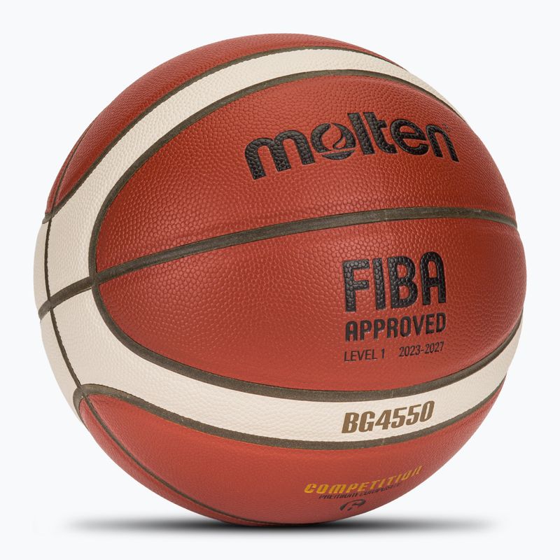 Баскетболна топка Molten B6G4550 FIBA brown размер 6 2